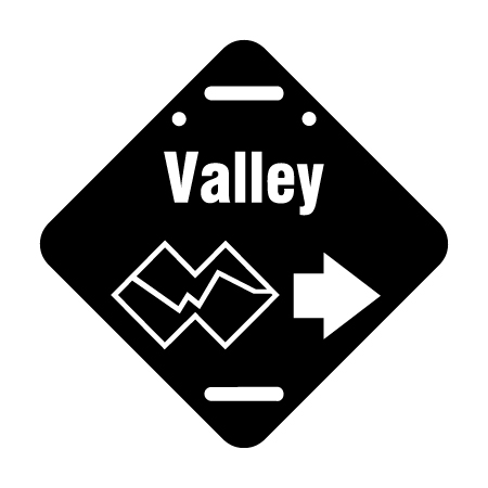E107 Trail Name with Arrow - Double Black Diamond Disc 11.5" x 11.5"