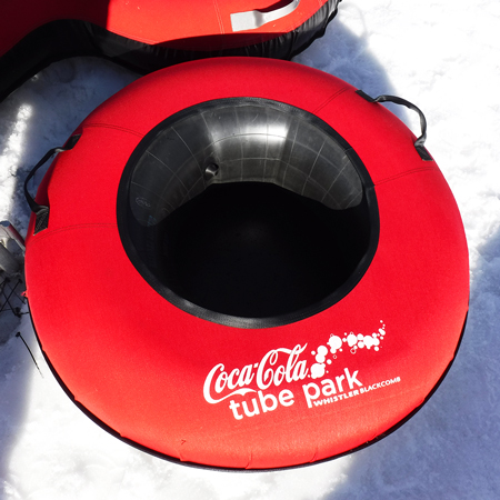 Adult Soft Bottom Snow Tubes 41" - Complete with Inner Tube and Leash - Red Cordura