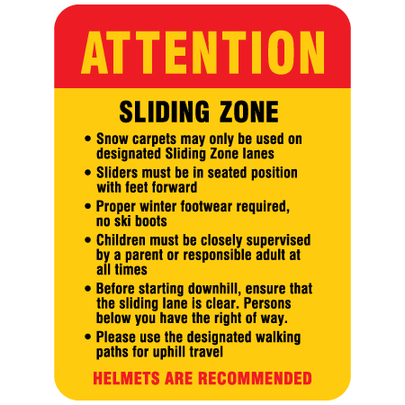W302 Attention Sliding Zone 18" x 24"