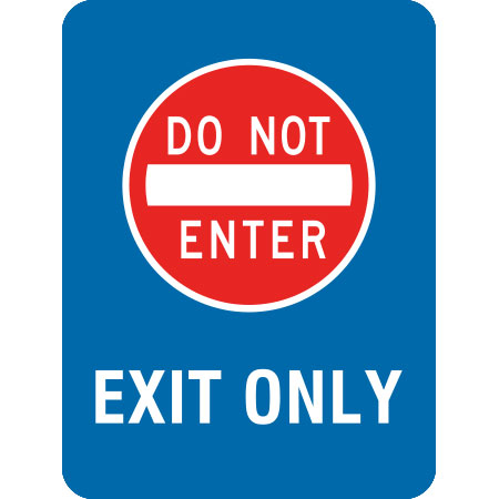 L624 Do Not Enter, Exit Only 18" x 24"