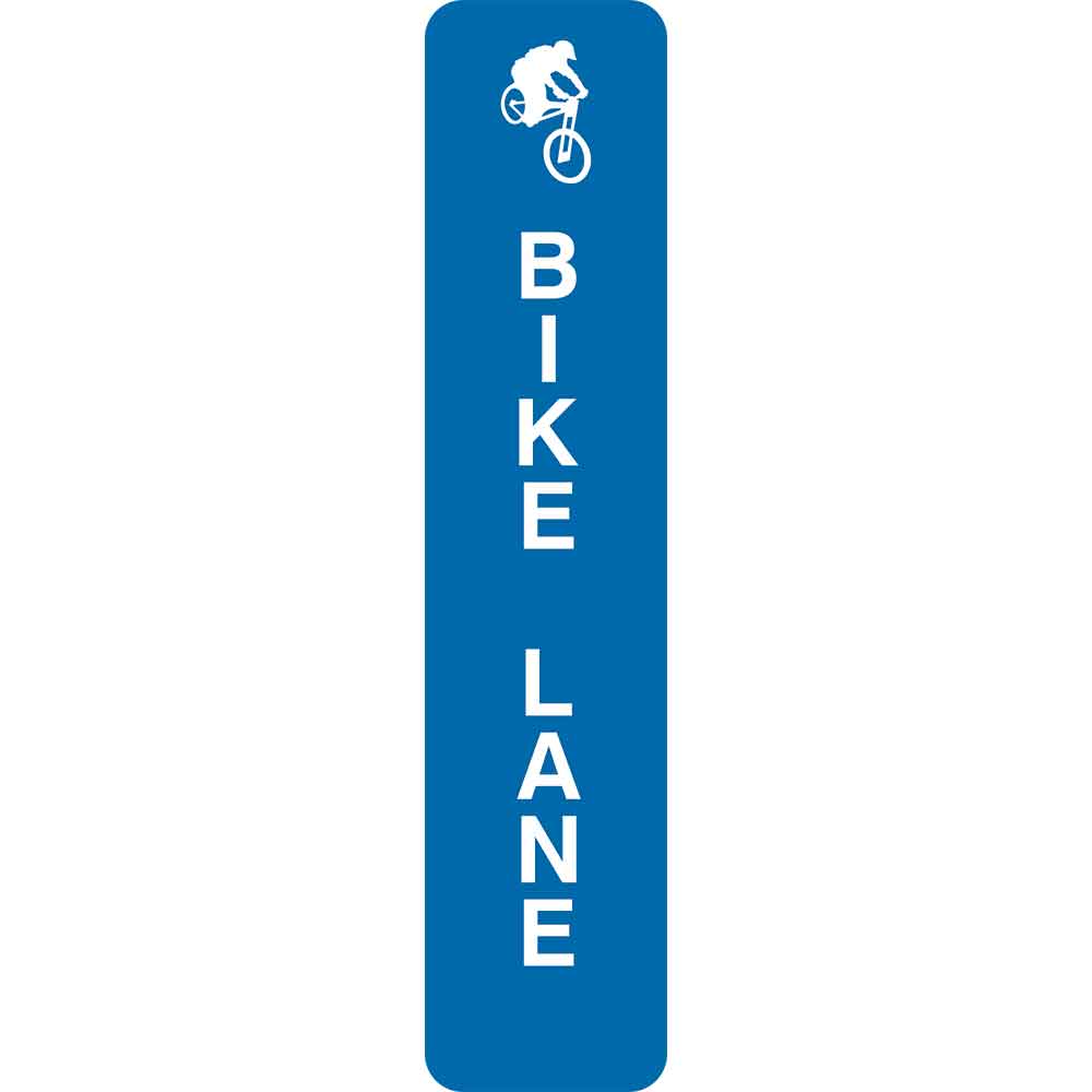 L238 Bike Lane 4" x 18" Aluminum Sign