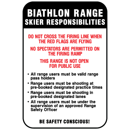 W180 Biathlon Range Skier Responsibilities 12" x 18"