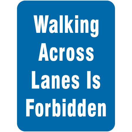 L603 Walking Across Lanes is Forbidden 18" x 24"