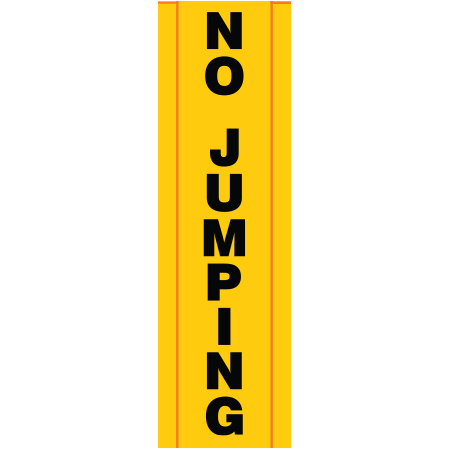 BV10 No Jumping - Yellow Banner Vertical 18" x 60"