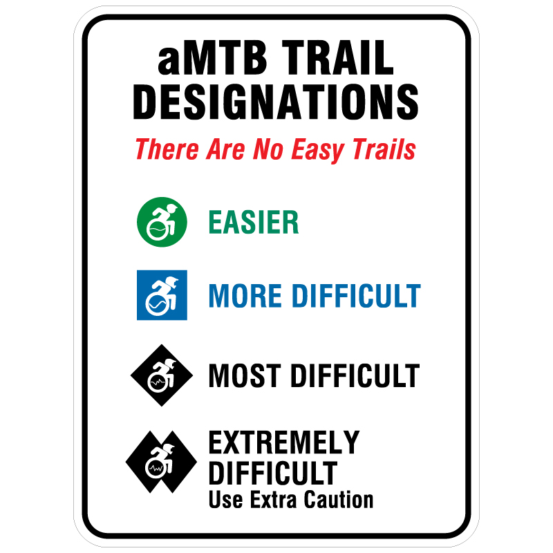 B831 aMTB Trail Designations 24" x 36" Aluminum