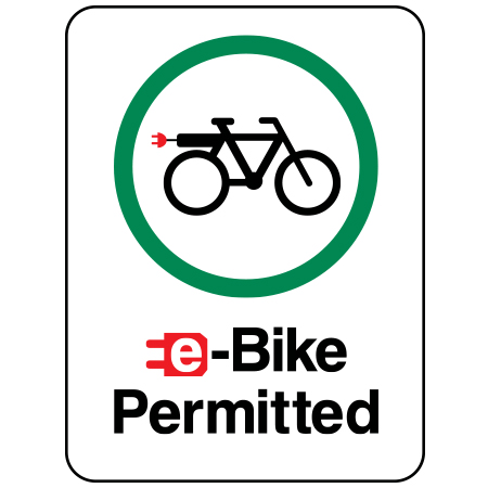 S424 e-Bikes Permitted 18" x 24"