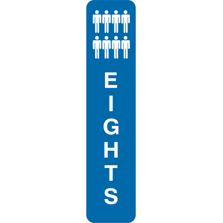 L237 Eights 4" x 18" Aluminum Sign