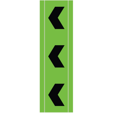 BV13 Chevrons Left - Hi Vis Green Banner Vertical 18" x 60"