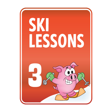 KS14 Ski Lessons 3 with Character 18" x 24"
