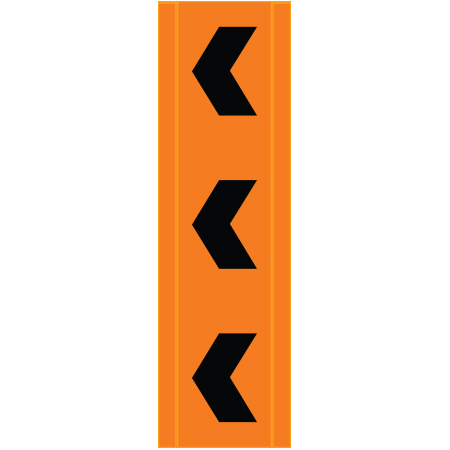 BV13 Chevrons Left - Hi Vis Orange Banner Vertical 18" x 60"