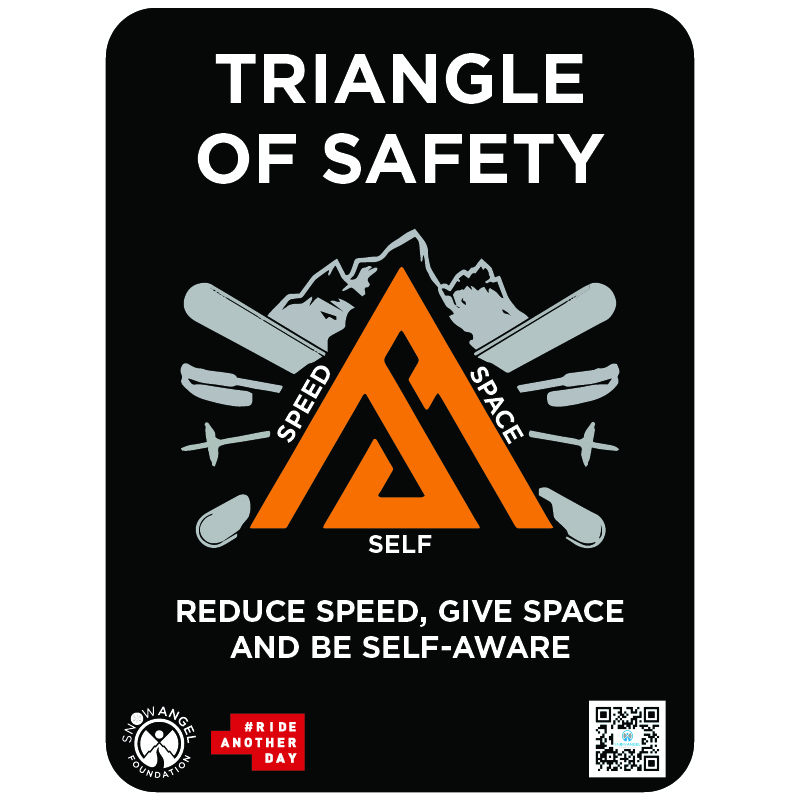 H181 Triangle of Safety - Snow Angel Foundation Sign 18" x 24"