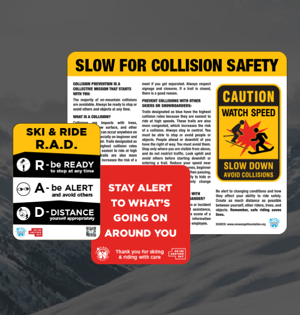 Snow Angel Collision Safety Signs