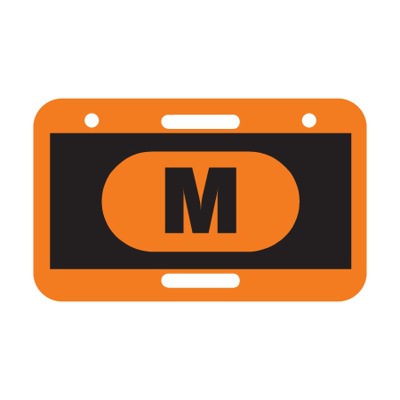 T06 Medium Feature Level Markers - Orange Poly Disc 11.5" x 7"