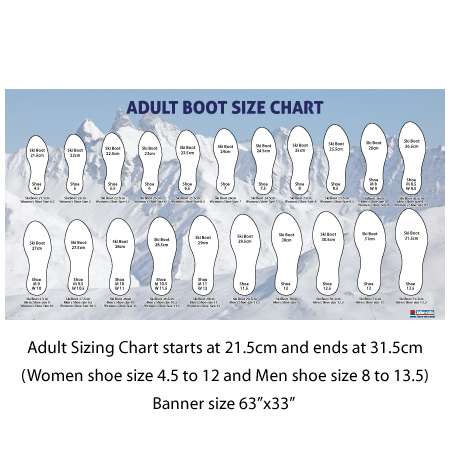 Boot Size Chart - Adult