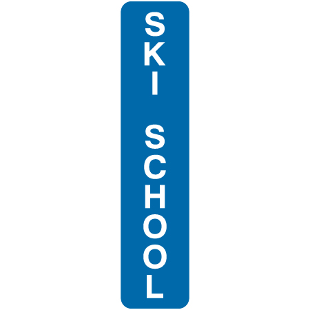 L102 Ski School 4" x 18" Aluminum Sign