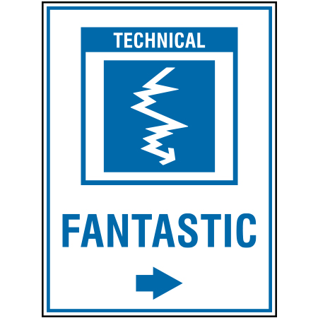 B225 Blue Square Technical - With Custom Trail Name and Arrow 18" x 24" Coroplast
