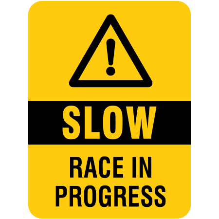 H103 Slow - Race in Progress 18" x 24"