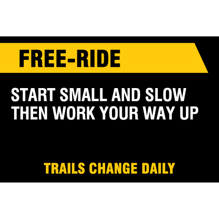 B863 Free-Ride - Start Small and Slow then Work Your Way up 36" x 24" Coroplast