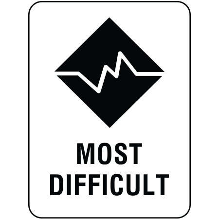 W103 Most Difficult Nordic Symbol with Custom Trail Name 18" x 24"