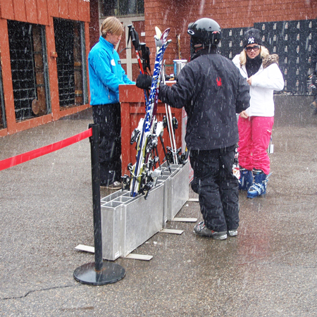 Floor-Mounted Ski Racks