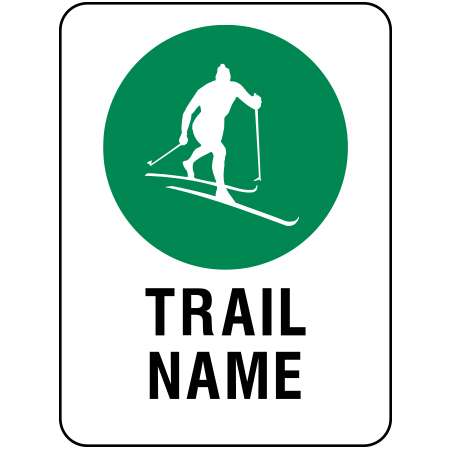 W152 Green Nordic with Custom Trail Name 18" x 24"