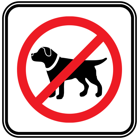PS-050 No Dogs Allowed 18" x 18" ASTM 1 Engineer Grade Reflective