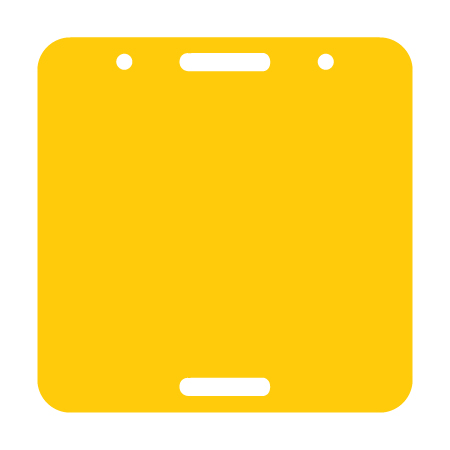 D12 Blank - Yellow Square Discs 11.5" x 11.5"