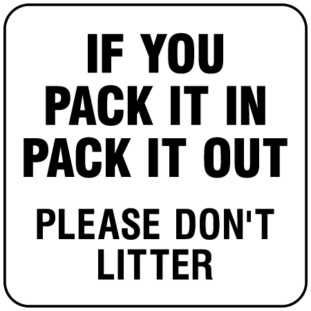 S398 If You Pack It In, Pack It Out 18" x 18"