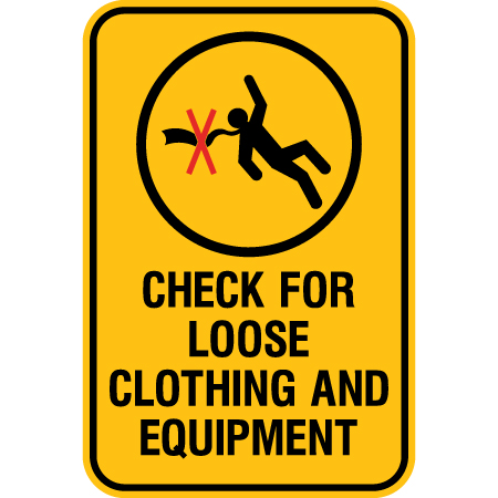 A04 Check for Loose Clothing 12" x 18"