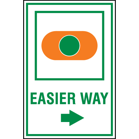 B203 Green Circle Freeride - Easier Way with Arrow 12" x 18" Coroplast