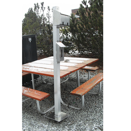 Aluminum Map and Tissue Holder Combo - Hinged Lid with Mounting Holes.. Click to expand image
