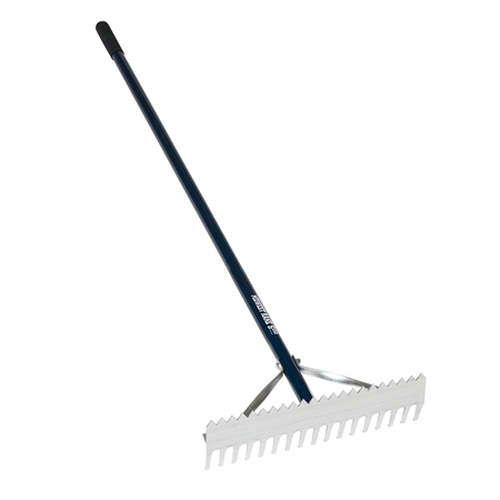 Aluminum Multi Purpose Rake - Blue - 17" Heavy Duty Aluminum "Push Pull" Bracing 66" Powder-Coated Aluminum Cushion Grip.. Click to expand image