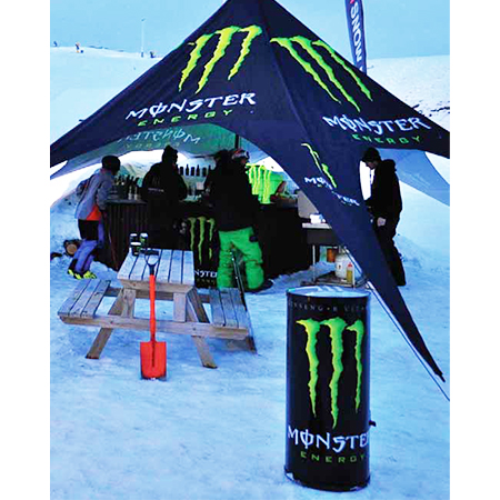 Inflatable structures available in a variety of sizes and shapes to increase visibility and exposure, can be fitted with velcro to create removable advertising banner areas for sponsorship or messaging, comes with a cETL certified blower, available in full colour custom digital printing to brand with your company’s colours.. Click to expand image