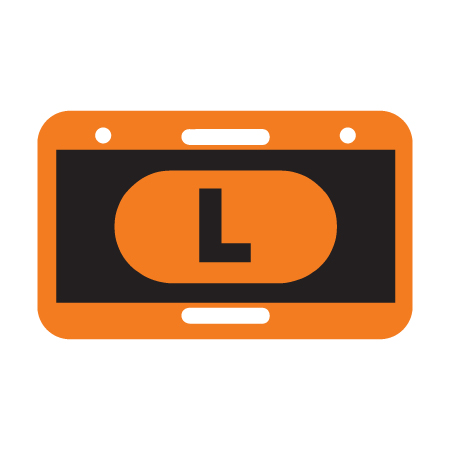 T06 L, 11.5 x 7, Large Hit Markers, orange square polythylene disc, UV protected and cost effective marking signs, holes on top to hang from rope, slots top and bottom to fit over bamboo poles, trail and ability markers, terrain park jumps.. Click to expand image