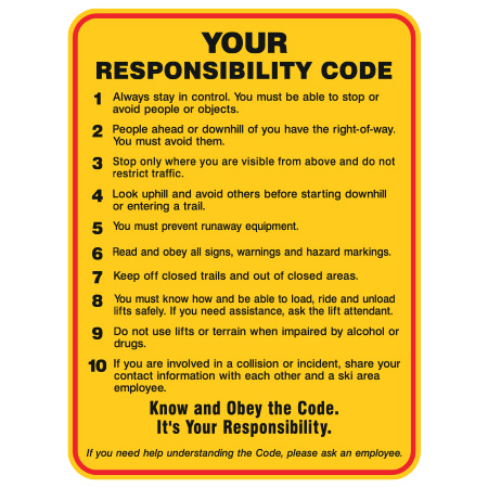 Your Responsibility Code. The 2022 version of Your Responsibility Code has grown from seven points to 10.. Click to expand image
