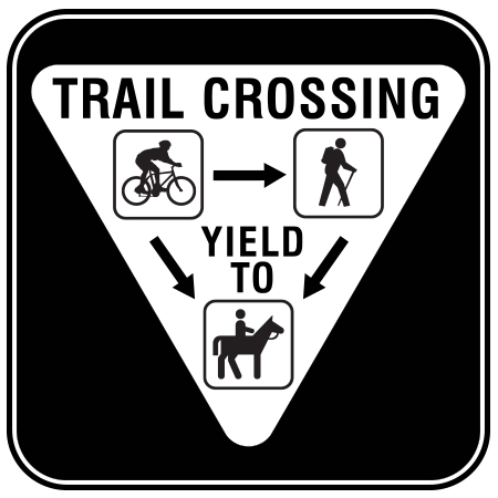 S301 18" x 18" (actual size 45x45cm) Aluminium Sign - Trail Crossing.. Click to expand image
