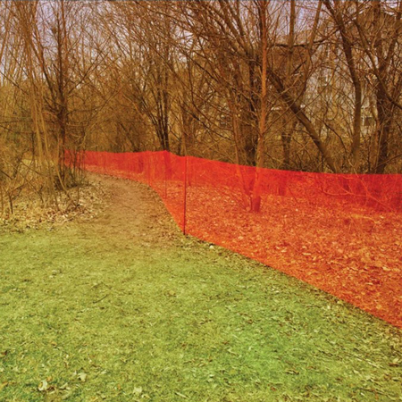 Visual Barrier Fence 48" x 150' Orange.