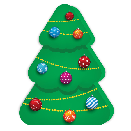 Christmas Kids Foam Tree with Snow 48” tall x 36” wide x 6” thick.. Click to expand image