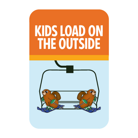 KS06 12" x 18" (actual size 30x45cm) Aluminum Sign - Kids Load on the Outside.. Click to expand image