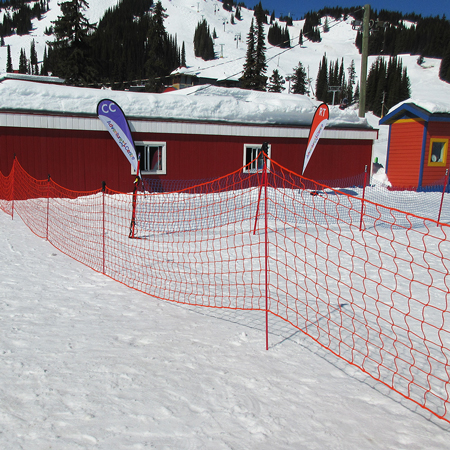 Pop Fence 44" x 100' with 11 Composite Poles - Orange.. Click to expand image