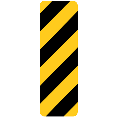 W-054 Warning hazard right, 12 x 36. Reflective aluminum, traffic sign for all parks, recreational facilities, municipal, city, town. Rules and conditions of your specific area, jurisdiction, produced by Inter-Mtn.. Click to expand image