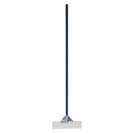 Scraper - 16" Stainless Steel Blade 66" Long Handle - Blue.. Click to expand image