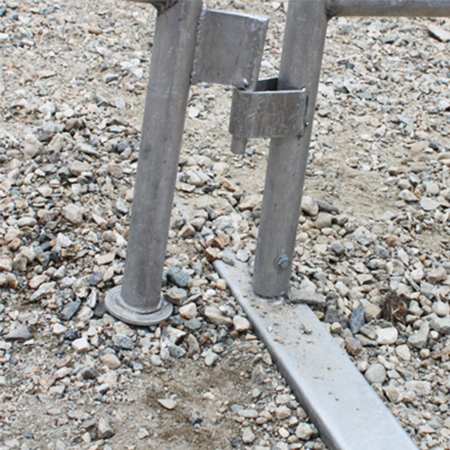 Aluminum Gate Replacement Foot Bolt on Style Removeable Replacement Feet with Hardware Flat Foot.. Click to expand image