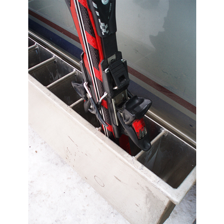 Inter-Mtn.'s bus racks increase passenger load capacity. Designed to accommodate large powder and shaped skis, as well as snowboards. Perforated base for drainage.. Click to expand image