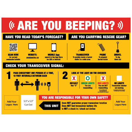 Avalanche transceiver are you beeping sign
