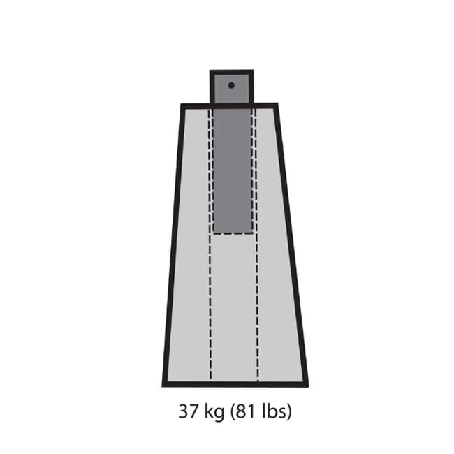 Concrete post for construction signs by Inter-Mtn. Enterprises in Kelowna, BC. Click to expand image