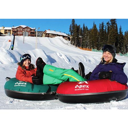 Adult Soft Bottom Snow Tubes 41" - Complete with Inner Tube and Leash - Red Cordura.. Click to expand image
