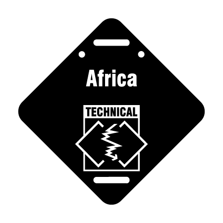 E158, 11.5 x 11.5, Technical trail name, double black diamond polythylene disc, UV protected and cost effective marking signs, holes on top to hang from rope, slots top and bottom to fit over bamboo poles, trail and ability markers.. Click to expand image