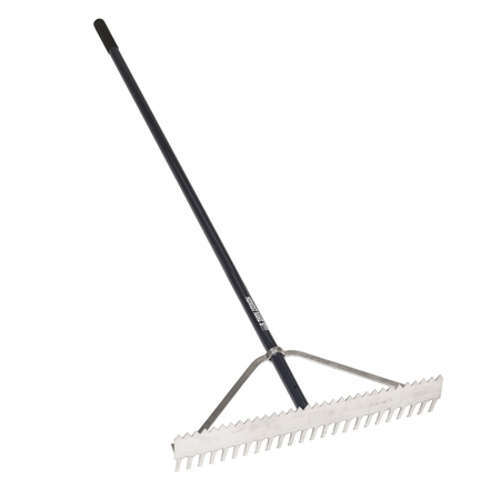 Aluminum Multi Purpose Rake - Blue - 36" Heavy Duty Aluminum "Push Pull" Bracing 66" Powder-Coated Aluminum Cushion Grip.. Click to expand image