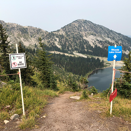 B504, 18 x 18, 12 x 12, no hiking beyond this point, bike trail only, do not drink this water, Mountain bike risk and liability, safety, summer, trail, downhill, available on white or yellow coroplast and 12 gauge sign grade aluminum sheeted with top quality, high performance print* or vinyl graphics.. Click to expand image